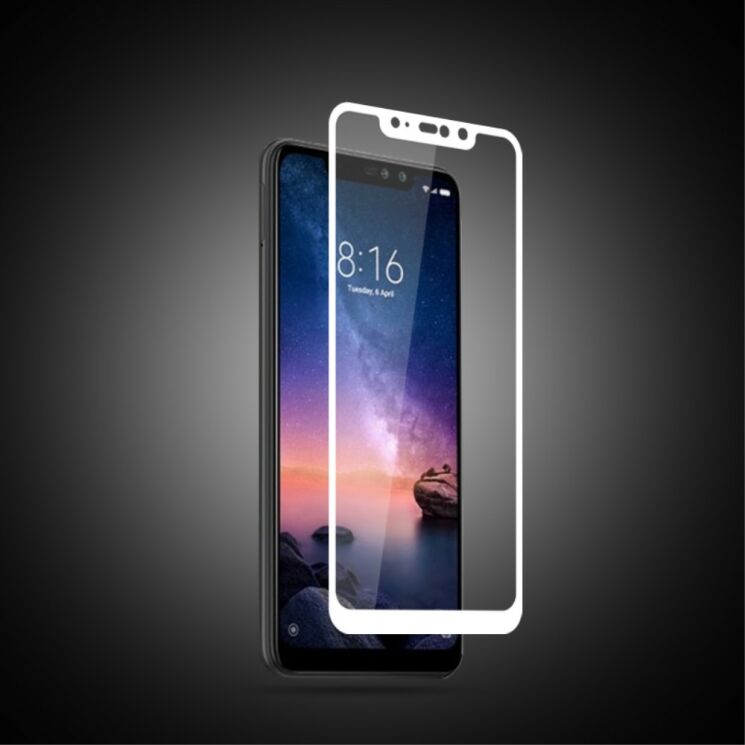 Защитное стекло AMORUS Full Glue Tempered Glass для Xiaomi Redmi Note 6 / Note 6 Pro - White: фото 1 из 2