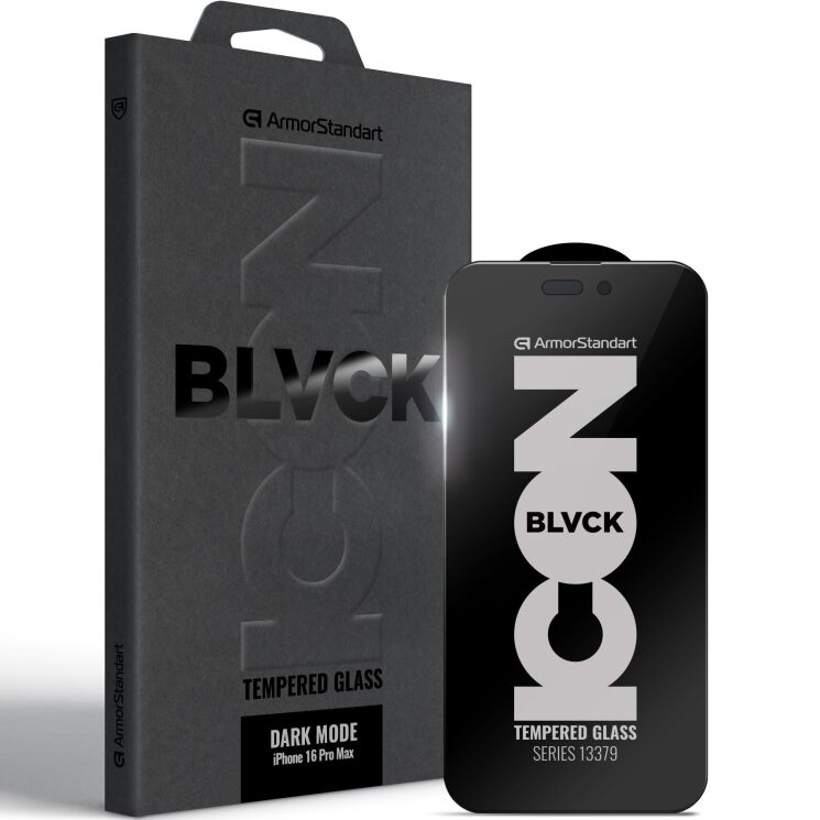 Захисне скло ArmorStandart Dark Mode BI для Apple iPhone 16 Pro Max - Black: фото 1 з 1
