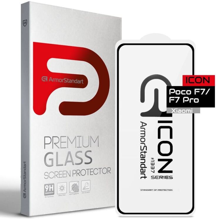 Защитное стекло ArmorStandart Icon 5D для Xiaomi Poco F7 / F7 Pro / F7 Ultra - Black: фото 1 из 5