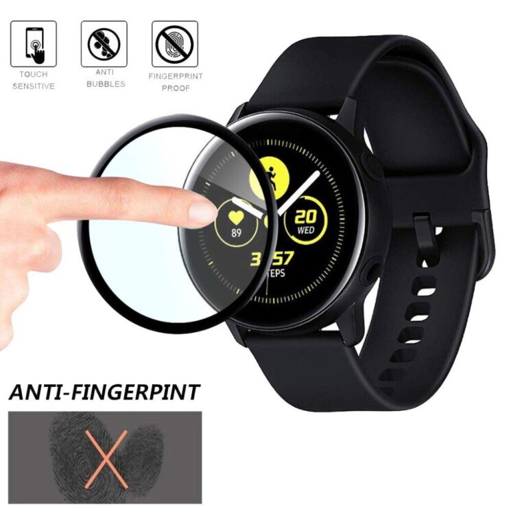 Захисне скло Deexe 3D Full Cover для Samsung Galaxy Watch Active 2 40mm - Black: фото 5 з 5