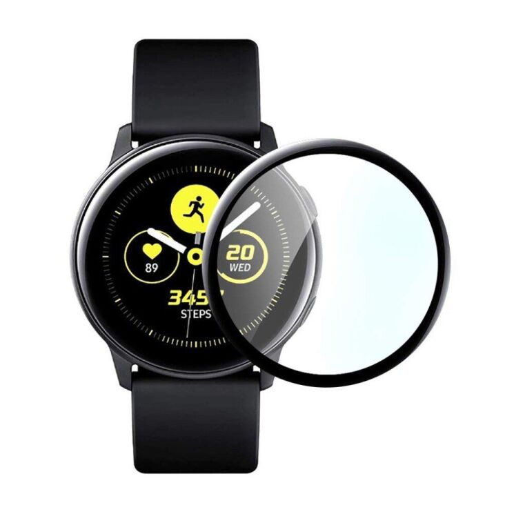 Захисне скло Deexe 3D Full Cover для Samsung Galaxy Watch Active 2 40mm - Black: фото 2 з 5