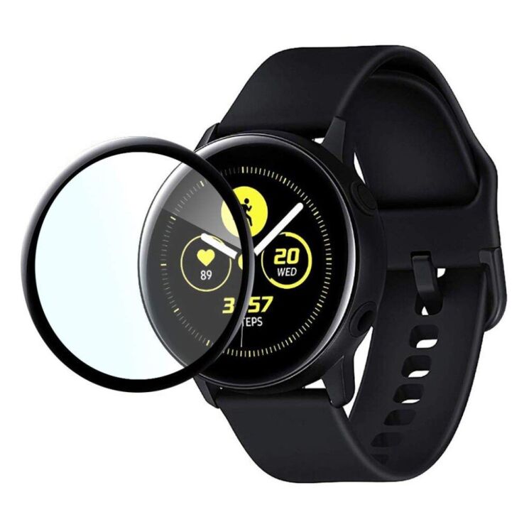 Захисне скло Deexe 3D Full Cover для Samsung Galaxy Watch Active 2 40mm - Black: фото 3 з 5