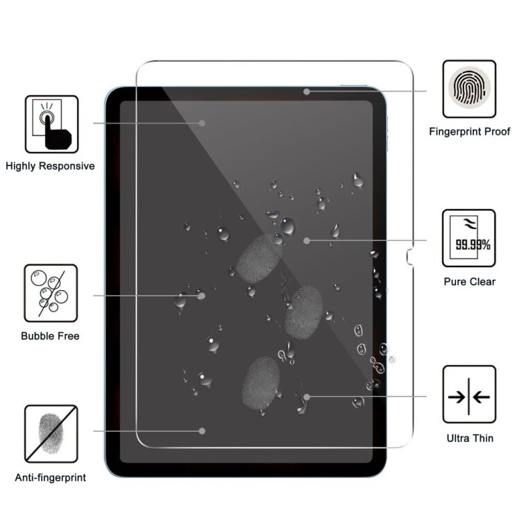 Захисне скло Deexe Clear Glass для Apple iPad Air 11 M3/M2 (2025/2024) - Transparent: фото 2 з 4