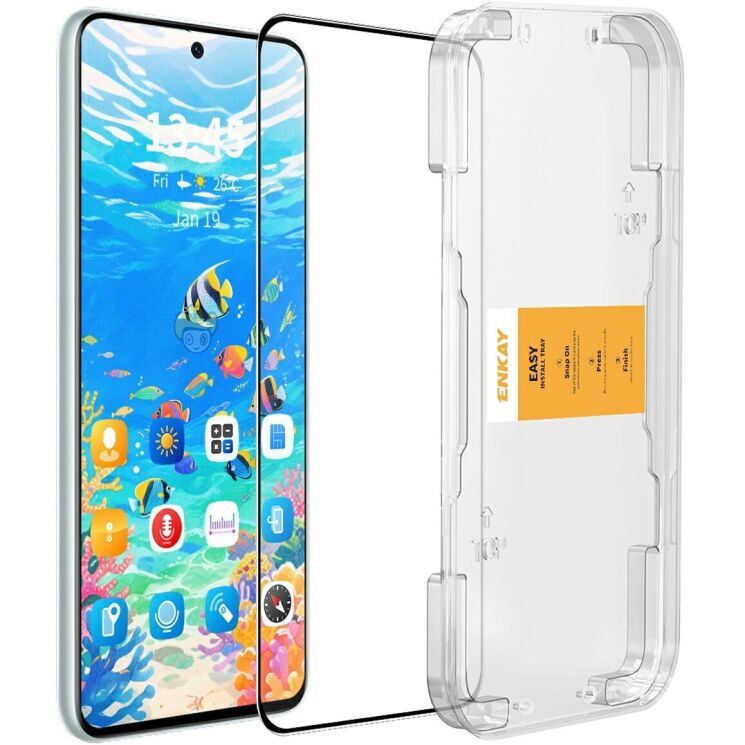 Защитное стекло ENKAY Easy Install Full Glue для OnePlus 15 - Black: фото 1 из 9