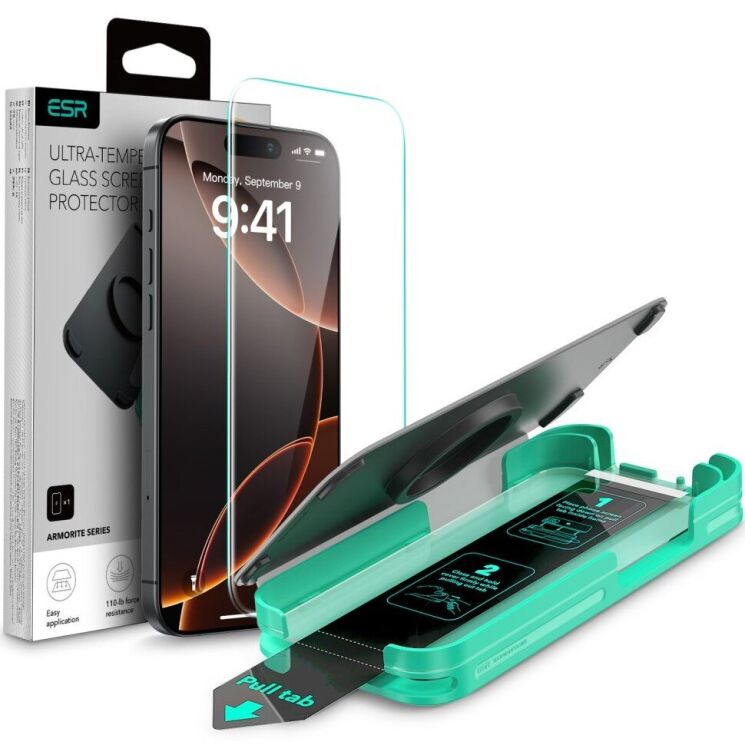 Защитное стекло ESR Armorite для Apple iPhone 16 Pro (4894240236055): фото 1 из 4