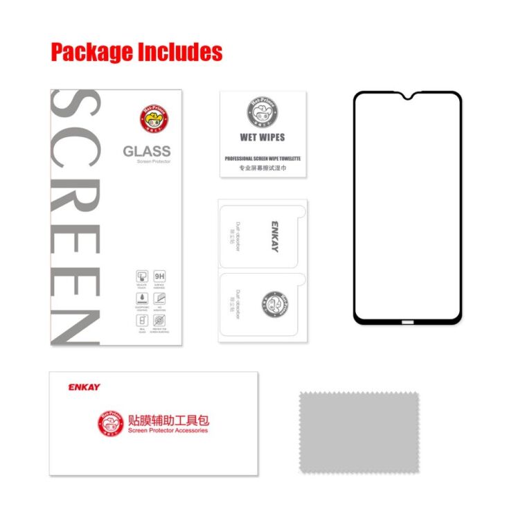 Захисне скло HAT PRINCE Full Glue Cover для Xiaomi Redmi Note 8 / Note 8 (2021) - Black: фото 9 з 10