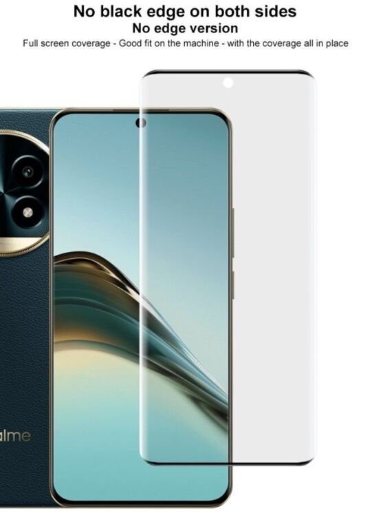 Защитное стекло IMAK 3D Curved Full Covering для Realme 13 Pro / 13 Pro Plus - Black: фото 8 из 12
