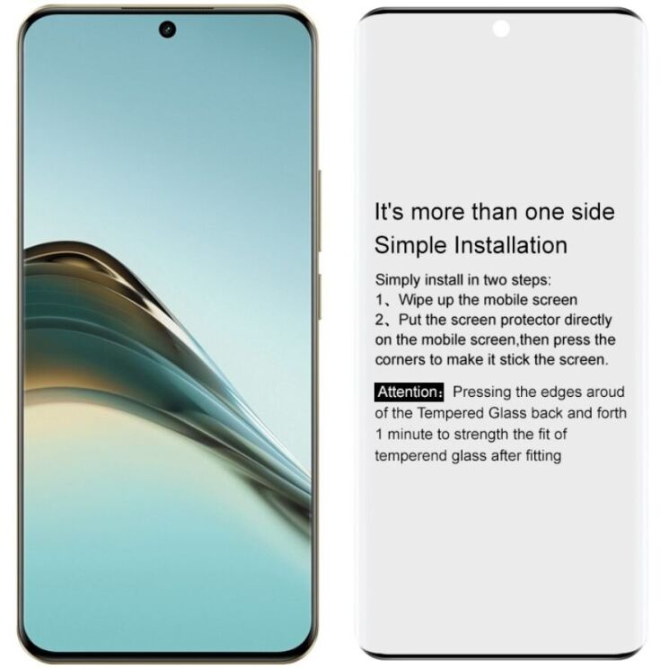 Защитное стекло IMAK 3D Curved Full Covering для Realme 13 Pro / 13 Pro Plus - Black: фото 11 из 12