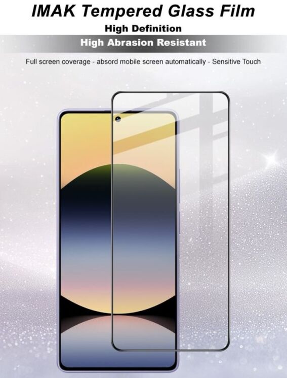 Защитное стекло IMAK 5D Pro+ Full Glue для Xiaomi Redmi Note 14S - Black: фото 6 из 10