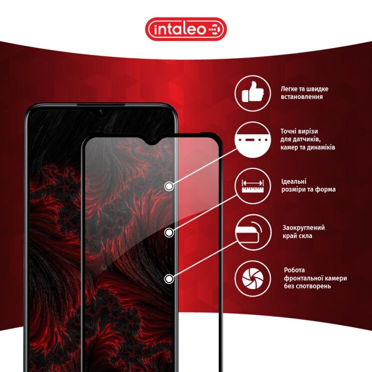 Защитное стекло Intaleo Full Glue для Realme C35 - Black: фото 4 из 9