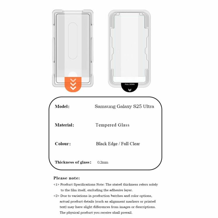 Защитное стекло LEREACH Tempered Glass Full Screen Protector для Samsung Galaxy S25 Ultra (S938) - Black (379558B) Защитное стекло LEREACH Tempered Glass Full Screen Protector для Samsung Galaxy S25 Ultra (S938) - Black: фото 11 из 11
