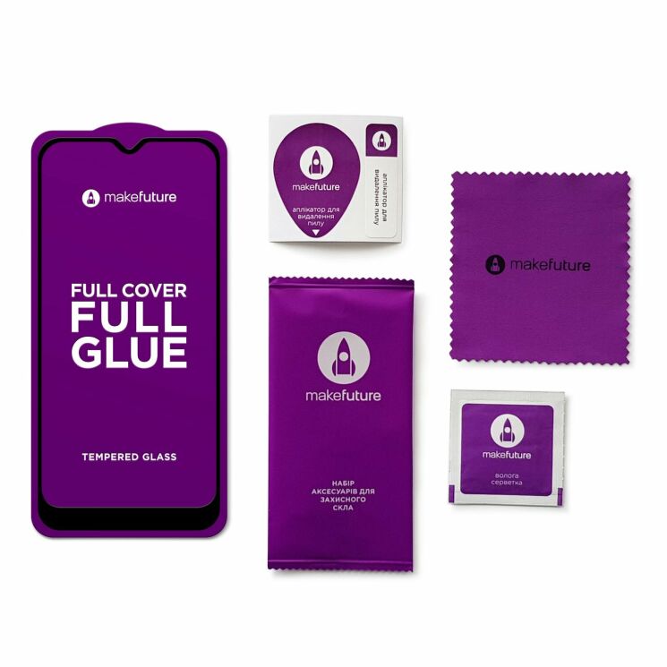 Защитное стекло MakeFuture FullGlue Cover для Samsung Galaxy A01 (A015) - Black: фото 2 из 6