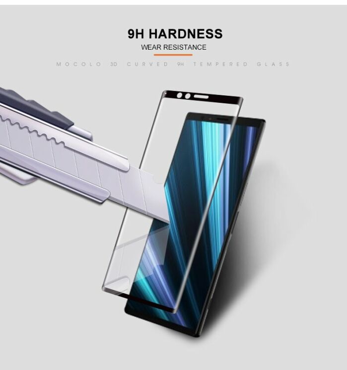 Защитное стекло MOCOLO 3D Silk Print для Sony Xperia 1 - Black: фото 6 из 10