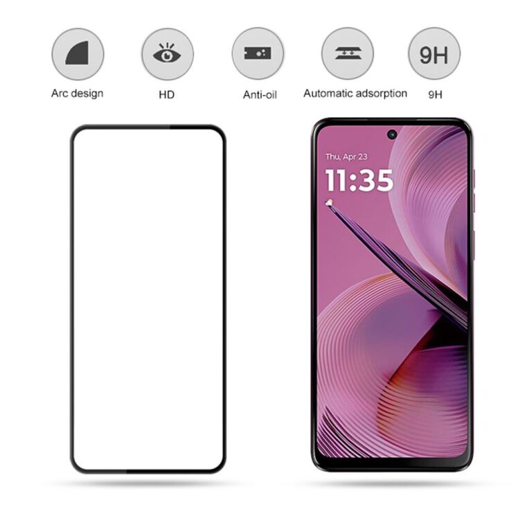 Защитное стекло MOCOLO Full Glue Cover для Motorola Moto G55 - Black: фото 3 из 10