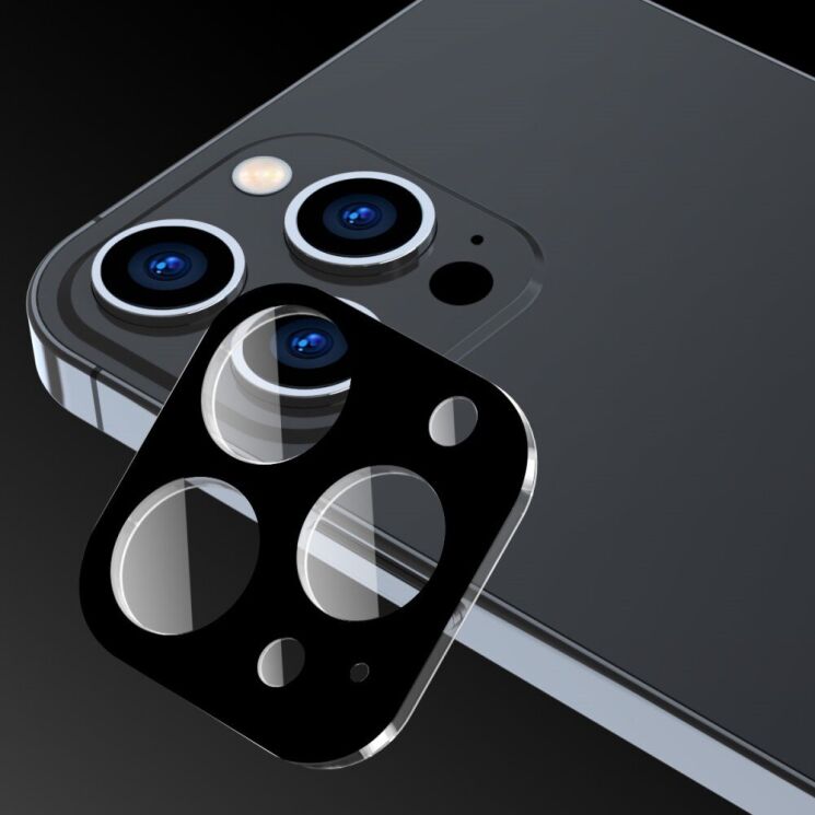 Защитное стекло на камеру Enkay Black Lens Protector для Apple iPhone 16 Pro / 16 Pro Max - Black: фото 4 из 5