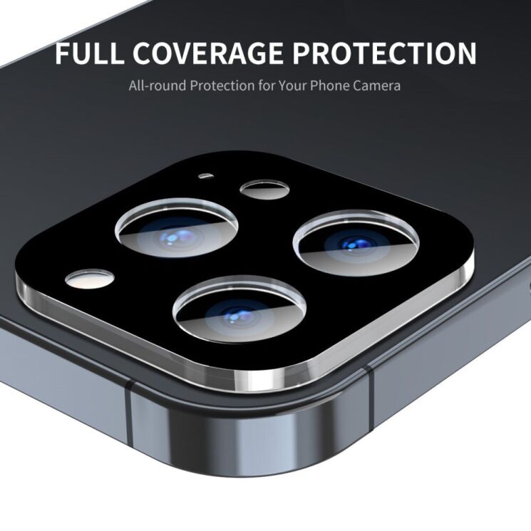 Защитное стекло на камеру Enkay Black Lens Protector для Apple iPhone 16 Pro / 16 Pro Max - Black: фото 2 из 5