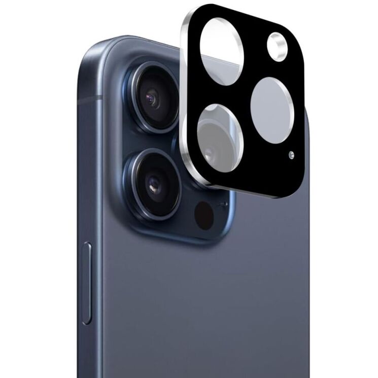 Защитное стекло на камеру Enkay Black Lens Protector для Apple iPhone 16 Pro / 16 Pro Max - Black: фото 1 из 5