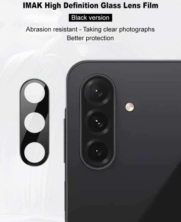 Защитное стекло на камеру IMAK Black Glass Lens для Samsung Galaxy A26 (A266) - Black: фото 5 из 8