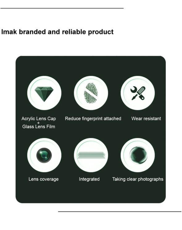 Защитное стекло на камеру IMAK Integrated Lens Protector для Realme 9 Pro+ / 9 4G - Black: фото 8 из 14