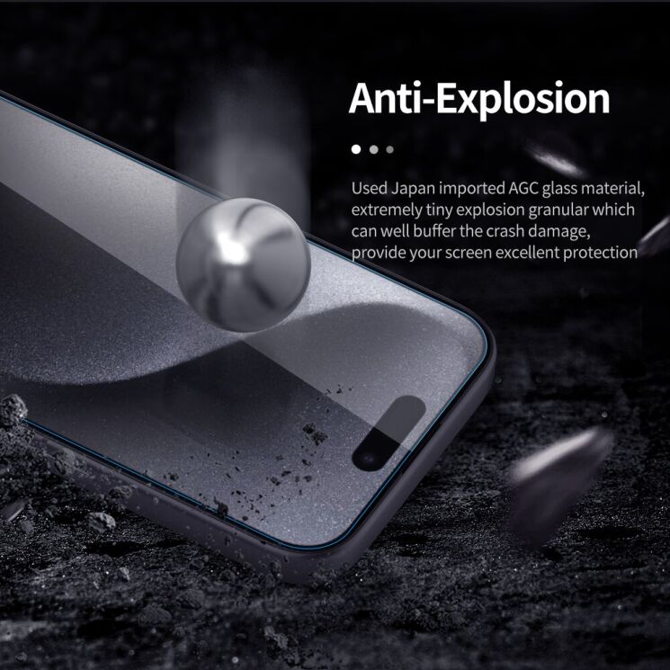 Защитное стекло NILLKIN Amazing H+ Pro для Apple iPhone 15 Pro Max - Transparent: фото 8 из 19