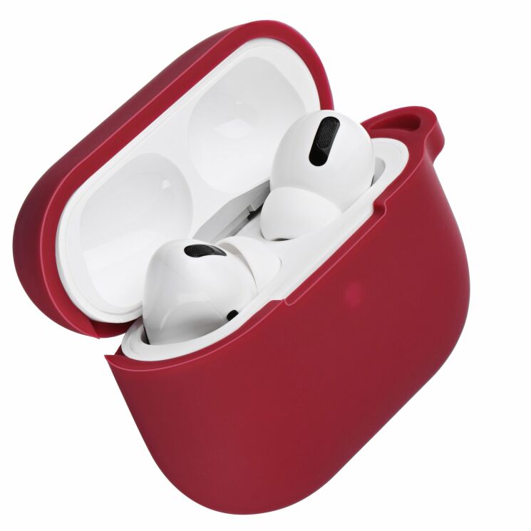 Захисний чохол 2E Pure Color Silicone (2.5mm) для Apple AirPods Pro - Cherry red: фото 2 з 4