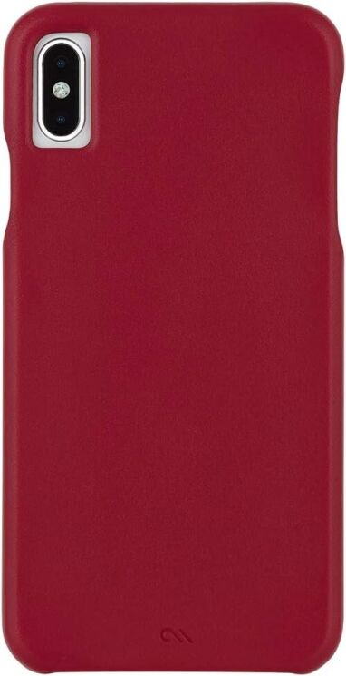 Захисний чохол Case-Mate Barely There Leather для Apple iPhone XS Max (CM037860) - Red: фото 1 з 12