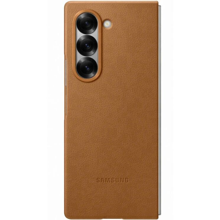 Защитный чехол Copiex Leather Cover (FF) для Samsung Galaxy Fold 6 - Brown: фото 2 из 6
