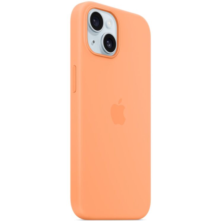 Защитный чехол Copiex Silicone Case with MagSafe для Apple iPhone 15 - Orange Sorbet: фото 4 из 5