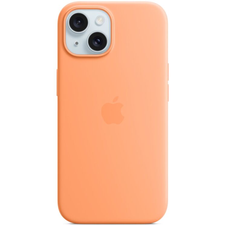 Защитный чехол Copiex Silicone Case with MagSafe для Apple iPhone 15 - Orange Sorbet: фото 1 из 5
