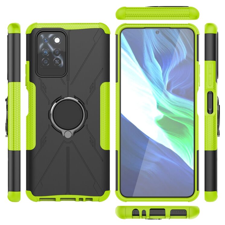 Защитный чехол Deexe Armor Bear для Infinix Note 10 Pro (X695C) - Green: фото 6 из 6