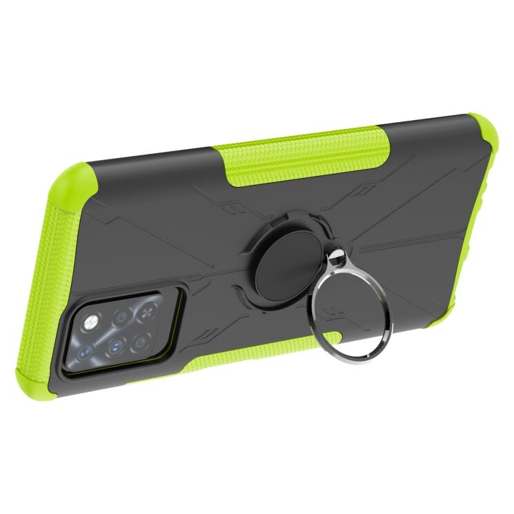 Защитный чехол Deexe Armor Bear для Infinix Note 10 Pro (X695C) - Green: фото 4 из 6