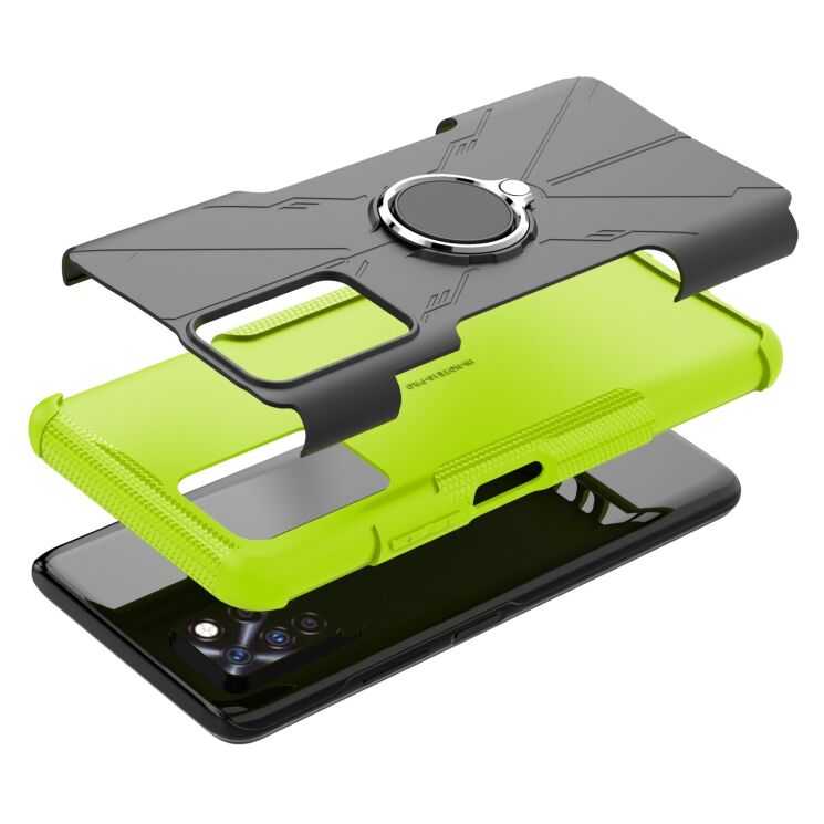 Защитный чехол Deexe Armor Bear для Infinix Note 10 Pro (X695C) - Green: фото 5 из 6