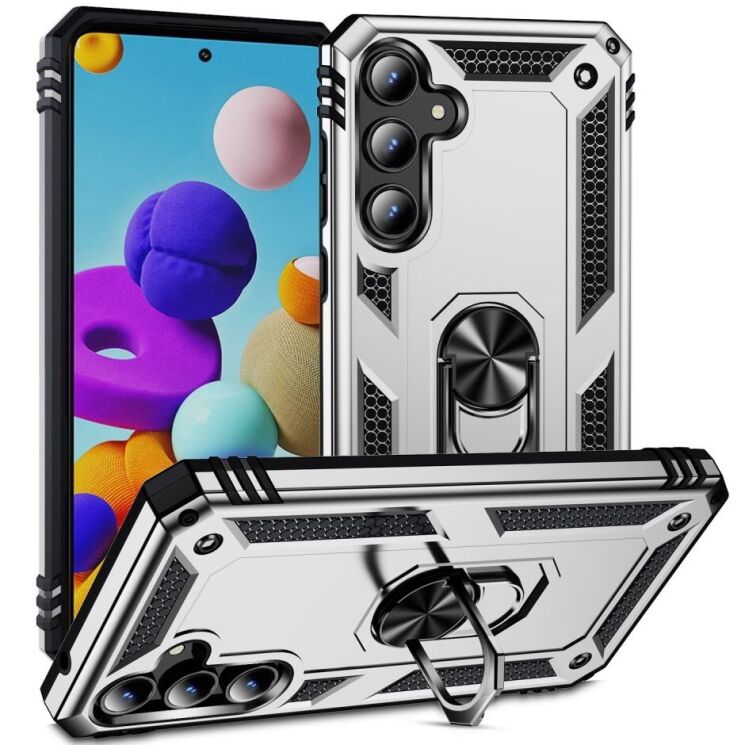 Защитный чехол Deexe Armor Case для Samsung Galaxy A55 (A556) - Silver: фото 1 из 7