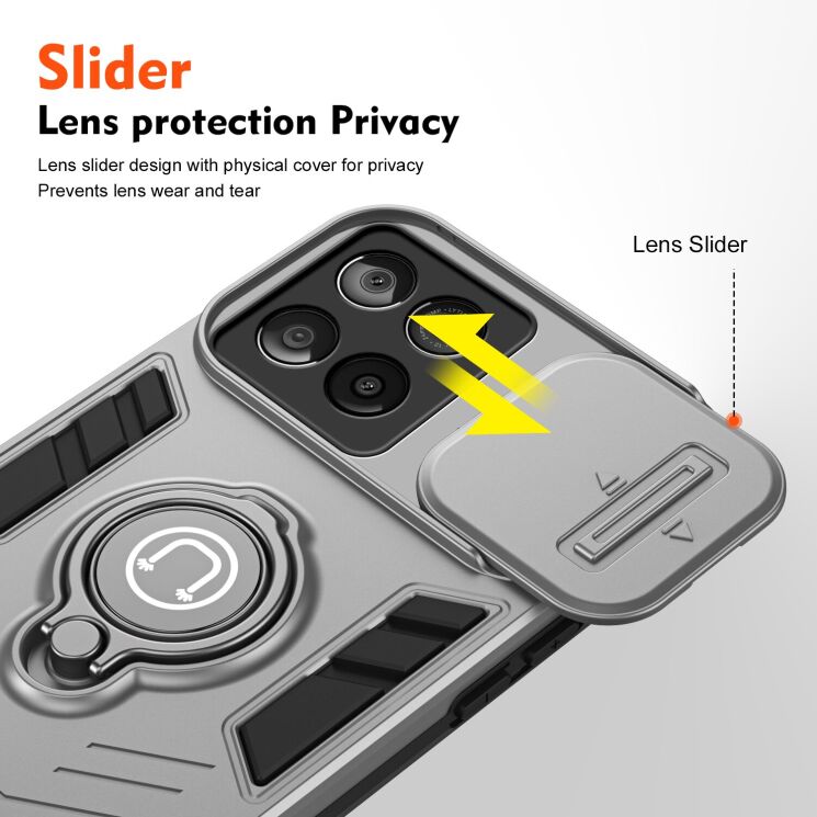 Захисний чохол Deexe Armor MagShield для Motorola Edge 60 Fusion - Grey: фото 2 з 7