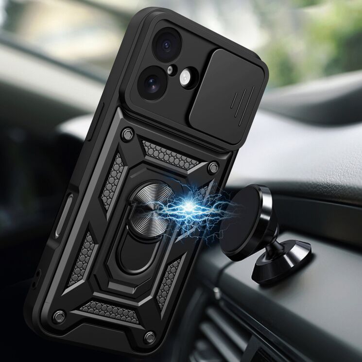 Защитный чехол Deexe Armor Shield для Apple iPhone 17 - Black: фото 5 из 10