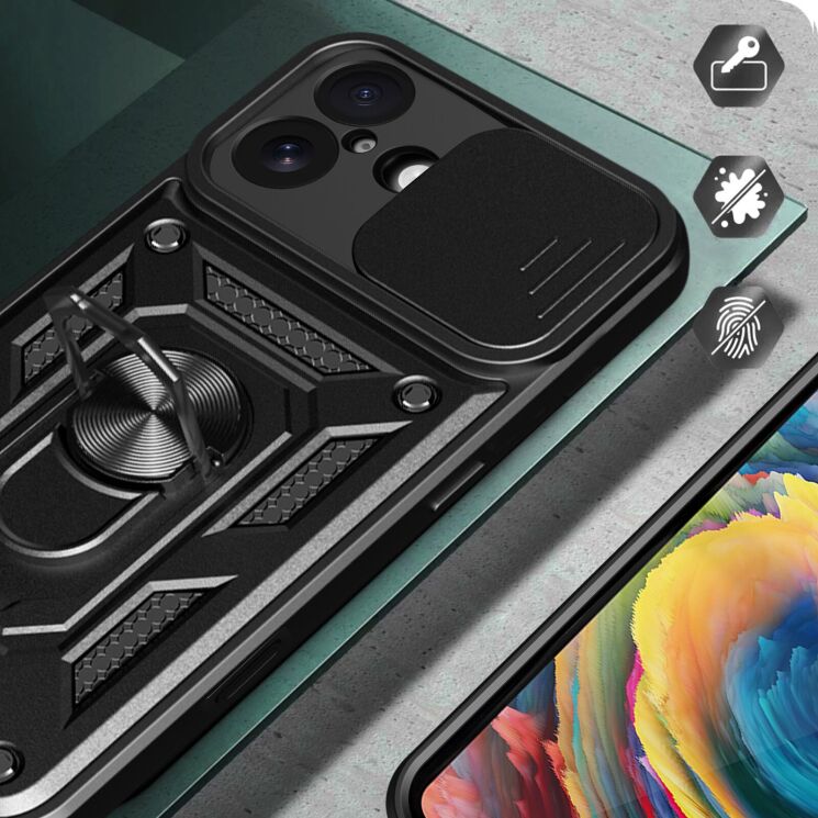 Защитный чехол Deexe Armor Shield для Apple iPhone 17 - Black: фото 9 из 10