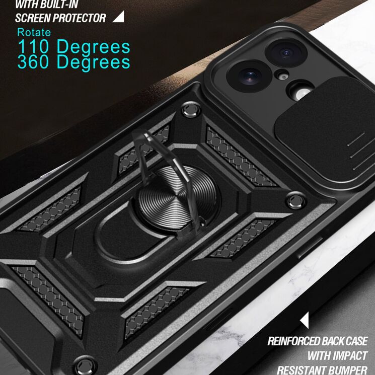 Защитный чехол Deexe Armor Shield для Apple iPhone 17 - Black: фото 10 из 10
