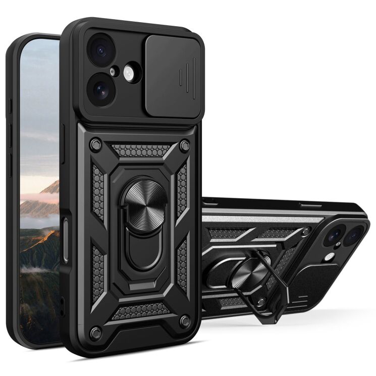 Защитный чехол Deexe Armor Shield для Apple iPhone 17 - Black: фото 1 из 10