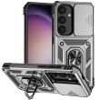 Чехол с защитой камеры Deexe Armor Shield для Samsung Galaxy S24 Plus (S926) - Silver (343491S)