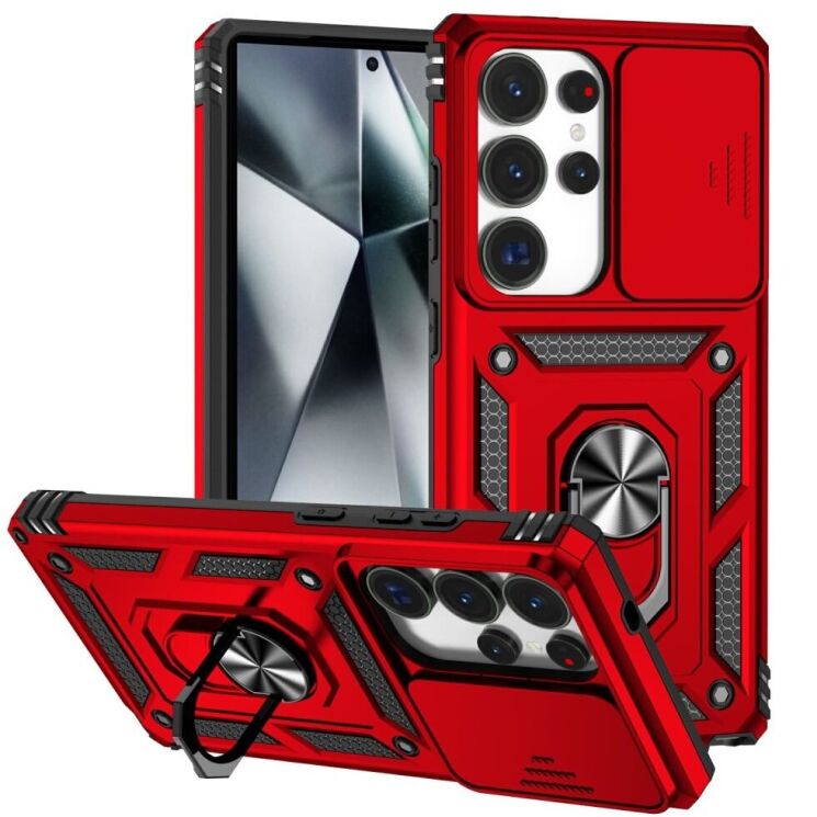 Защитный чехол Deexe Armor Shield для Samsung Galaxy S25 Ultra (S938) - Red: фото 1 из 9
