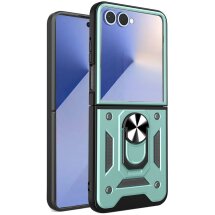 Защитный чехол Deexe Armor Shield (FF) для Samsung Galaxy Flip 7 - Green: фото 1 из 10