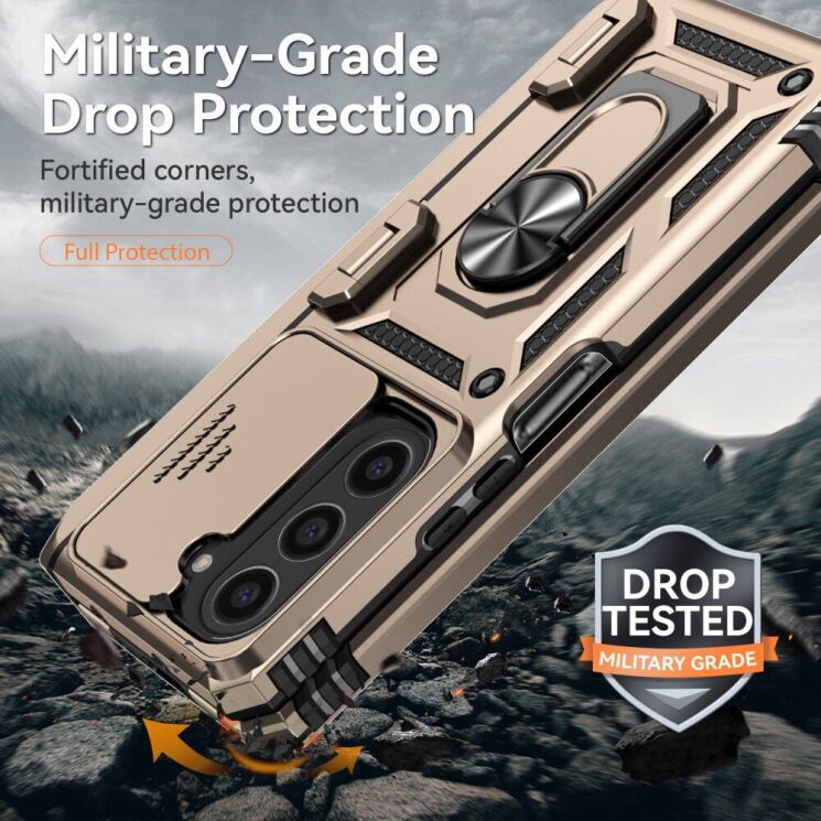 Защитный чехол Deexe Armor Slider (FF) для Samsung Galaxy Fold 6 - Rose Gold: фото 7 из 10