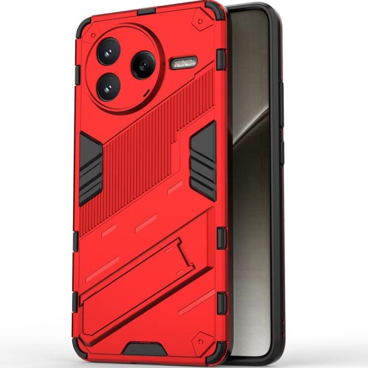 Захисний чохол Deexe Bibercas для Xiaomi Poco F7 Pro - Red: фото 2 з 8