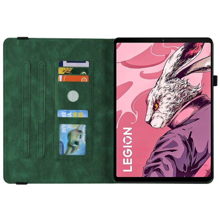 Захисний чохол Deexe Butterfly для Lenovo Legion Tab - Green: фото 2 з 11