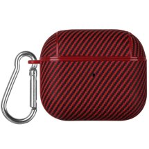 Защитный чехол Deexe Carbon Cover для Apple AirPods 3 - Red: фото 1 из 9