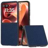 Защитный чехол Deexe Carbon Fiber для Motorola Razr 60 Ultra - Blue: фото 1 из 4