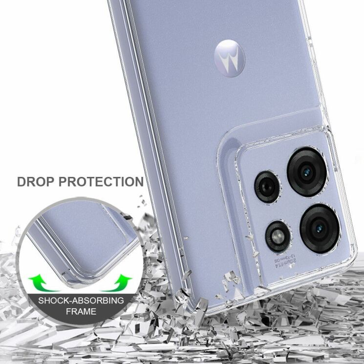 Защитный чехол Deexe Crystal Hybrid для Motorola Moto G75 - Transparent: фото 7 из 7