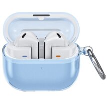 Защитный чехол Deexe Crystal Shield для Samsung Galaxy Buds 3 / Buds 3 Pro / Buds 3 FE - Transparent Blue: фото 1 из 7