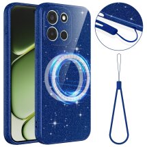 Захисний чохол Deexe Glitter Case with MagSafe для OnePlus Nord 6 - Blue: фото 1 з 7