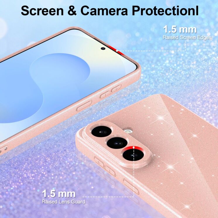 Защитный чехол Deexe Glitter Case with MagSafe для Samsung Galaxy S26 Plus (S947) - Black: фото 3 из 7